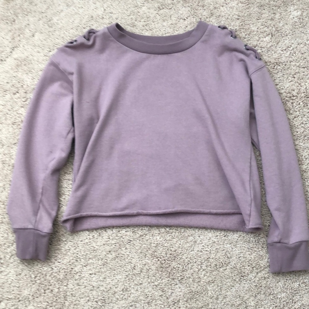 Purple Cropped Sweater